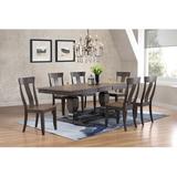 Canora Grey Sarcoxie Extendable Rubberwood Solid Wood Dining Set Wood in Gray/Black | 30 H in | Wayfair C52B306F5DDD47ADACAE3BC6E1C07238