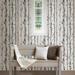 Union Rustic Claudia Birch Tree 18' L x 20.5" W Peel & Stick Wallpaper Roll Vinyl in Brown/Gray/White | 20.5 W in | Wayfair