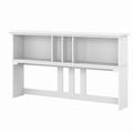 Bush Furniture Salinas 60W Hutch for L Shaped Desk in Pure White - Bush Furniture SAH160G2W-03