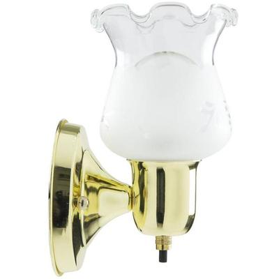 Sunlite 04530 - 1 Lamp 60 watt 120 volt Polished Brass Wall Sconce Fixture (TUL)