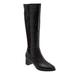Women's Kirby Wc Wide Calf Boot by Trotters in Black Croco (Size 7 1/2 M)