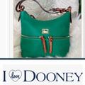 Dooney & Bourke Bags | Dooney Cheerygreen Pebble Alyssa Crossbody | Color: Green/Tan | Size: Os