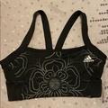 Adidas Intimates & Sleepwear | Adidas Black Racerback Sport Bra W/Graphic Print | Color: Black/Gray | Size: Xs