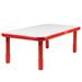 "BaseLine 48"" x 30"" Rectangular Table - Candy Apple Red with 18"" Legs - Children's Factory AB745RPR18"