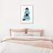 Oliver Gal Fashion & Glam Lady Fashion & Cat Fashion Lifestyle - Painting on Canvas in Black/Blue/White | 24 H x 16 W in | Wayfair