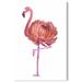 Bay Isle Home™ Animals Floral Flamingo Birds - Graphic Art Print Canvas in Black | 45 H x 30 W x 1.5 D in | Wayfair