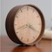 Winston Porter Analog Cherry Wood Quartz Tabletop Clock in Brown Wood in Brown/Red | 5 H x 5 W x 3.5 D in | Wayfair
