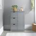 Lark Manor™ Hilda 24" W x 32" H x 12" D Free-Standing Bathroom Cabinet Manufactured Wood in Gray | 32 H x 24 W x 12 D in | Wayfair