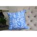 Lark Manor™ Newt Flower Square Pillow Cover & Insert Polyester/Polyfill blend in Blue | 18 H x 18 W x 7 D in | Wayfair