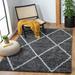 Gray/White 79 x 1.26 in Indoor Area Rug - Millwood Pines Pouliot Geometric Dark Gray/Ivory Area Rug | 79 W x 1.26 D in | Wayfair