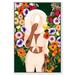 House of Hampton® Fashion & Glam In the Flower Garden Fashion Lifestyle - Graphic Art Print on Canvas in White/Brown | Wayfair