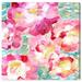 Rosdorf Park Floral & Botanical Flowers In The Sun Florals Framed - Painting Print on Canvas in Green/Pink | 16 H x 16 W x 1.5 D in | Wayfair