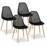 Fromm & Starck Stuhl - 4er Set - bis 150 kg - Sitzfläche 46 x 51,5 cm - schwarz