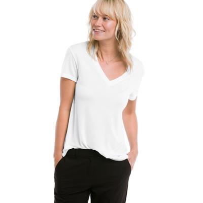 Plus Size Women's Drapey V-Neck Tee by ellos in Wh...