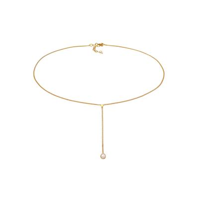 Elli - Choker Y-kette Solitär Rosa Quarz 925 Silber Ketten 1 ct Damen (50.99 € / 1 ct) Image