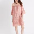 Madewell Dresses | Euc Madwell Eyelet Off The Shoulder Dress | Color: Pink | Size: 12