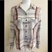 Free People Tops | Adorable Free People Flannel Shirt! | Color: Brown/Cream | Size: Xs