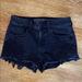 American Eagle Outfitters Shorts | Aeo High Rise Shortie Black With Lace Pockets | Color: Black | Size: 6