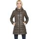 Lightweight Long Down Jacket Women with Hood Womens Down Coats Women's Packable Down Jacket Down Filled Coat Stand Collar Quilted Padded Hooded Puffer Jacket Ladies Bubble Puffa Jacket Winter Green