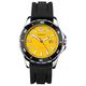 Mens Sekonda Yellow Dial Black Silicon Strap Watch 1499