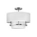 Hinkley Lighting Graham 16 Inch 3 Light Semi Flush Mount - 38893PN