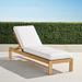 Calhoun Chaise with Cushions in Natural Teak - Melon, Standard - Frontgate
