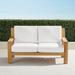 Calhoun Loveseat with Cushions in Natural Teak - Rain Brick, Standard - Frontgate