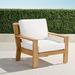 Calhoun Lounge Chair with Cushions in Natural Teak - Classic Linen Bleu, Standard - Frontgate