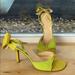 Kate Spade Shoes | Kate Spade It Girl Sling Back High Heels 9 Bow Dot | Color: Green/Yellow | Size: 9