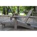 Birch Lane™ Clarinda Eucalyptus Solid Wood Adirondack Chair w/ Ottoman in Brown/Gray | 36 H x 30 W x 38 D in | Wayfair