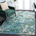 Blue 108 x 0.3 in Indoor Area Rug - 17 Stories Wambaw Abstract Green/Turquoise/Cream Area Rug | 108 W x 0.3 D in | Wayfair