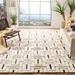 Brown/White 72 x 0.63 in Area Rug - Foundry Select Raeleigh Geometric Hand Knotted Wool/Ivory Area Rug Cotton/Wool | 72 W x 0.63 D in | Wayfair