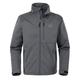 donhobo Men's Crew Collar Waterproof Jacket Windproof Breathable Jacket with Fleece Lined Dark Grey S