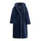Women Faux Fur Long Coat TUDUZ Ladies Winter Warm Fuzzy Fleece Open Front Cardigan Outwear Jacket(C Navy,XXL)