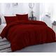 400 Thread Count 3 Piece Duvet/Comforter Cover Set - 100% Egyptian Cotton 1 PC Zipper Closure Duvet/Blanket Cover and 2 PC Pillowcases - Soft & Breatheable - Burgundy Solid, Super King Size
