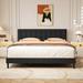 Wade Logan® Low Profile Platform Bed Upholstered/Polyester in Black | 41.14 H x 86.6 D in | Wayfair 0401CED69B054CAE8B6EA612F29C403E
