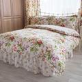 Belledorm Delphine Floral Print Frilled Duvet Cover Set, Multi, Double