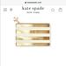 Kate Spade Accessories | Kate Spade Stripe Pencil Pouch | Color: Gold/White | Size: Os