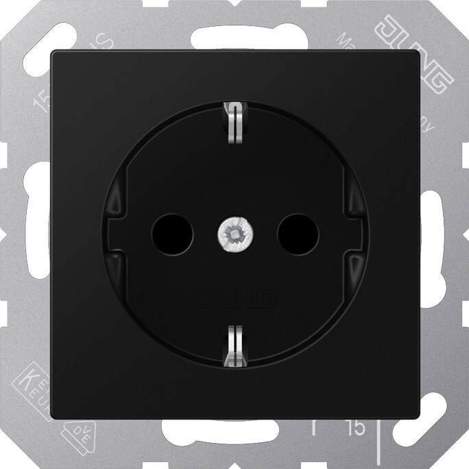 Jung SCHUKO Steckdose A 1520 BFKI SWM A1520BFKISWM Image