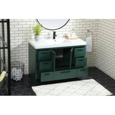 48 inch single bathroom vanity in Green - Elegant Lighting VF46048MGN