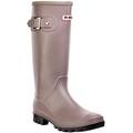 wealsex Women Knee High Wellies Waterproof Ladies Slip On Wellington Boots Long Shaft Welly Rain Boots Anti Slip (Beige,4.5 UK=Label 38)