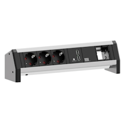 BACHMANN DESK 3x Schutzkontakt 1x USB Charger 1x ABD GST18 Image
