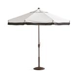 9 ft. Round Contrast Border Umbrella - Black, Bronze - Frontgate