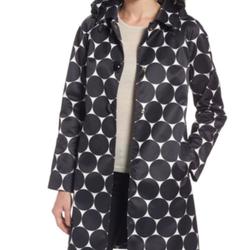 Kate Spade Jackets & Coats | Kate Spade Deco Deborah Dot Rain Coat Jacket | Color: Black/White | Size: S