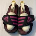 Adidas Shoes | Adidas Slides | Color: Black/Pink | Size: 4w