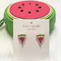 Kate Spade Jewelry | Kate Spade Watermelon Slice Stud Earrings | Color: Green/Pink | Size: Os