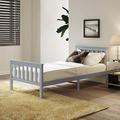 Panana Single Bed Solid Wood Bed Frame 3ft Grey Wooden For Adults, Kids, Teenagers (Grey)