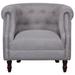 Barrel Chair - Alcott Hill® Willisville 88.9Cm Wide Tufted Linen Barrel Chair Linen/Fabric in Gray | 30.3 H x 35 W x 28 D in | Wayfair