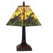 Amora Lighting Tiffany Style 14.5 Table Lamp Glass/Metal in Yellow/Indigo/Brown | 14.5 H x 8 W x 8 D in | Wayfair AM289TL08B