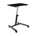 Seville Classics AIRLIFT® airLIFT Tempered Glass 23.62" W Rolling Desk Or Stand w/ Wheels in Black | 33 H x 23.62 W x 15.75 D in | Wayfair